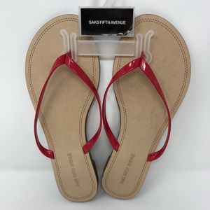 Patent leather red sandals